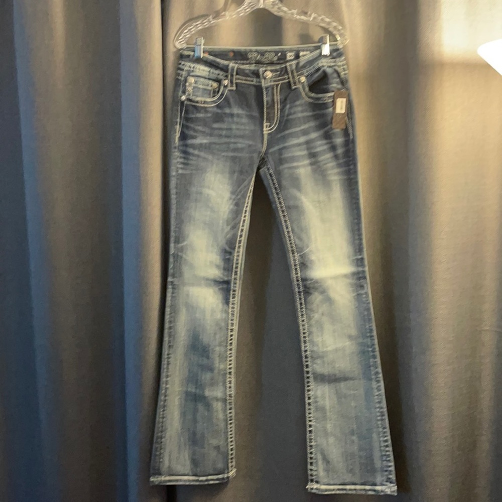 Miss Me Boot-cut Jeans, new with tags. Size 30/34.